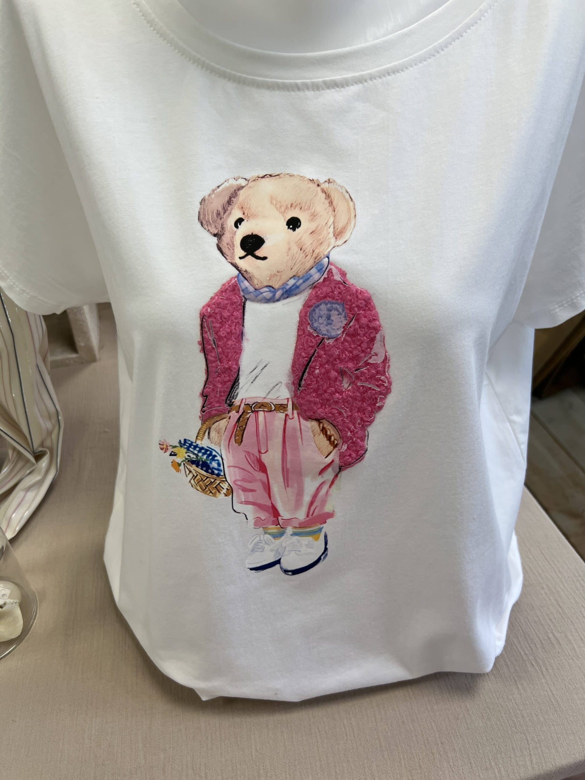 T-shirt blanc rose T40/44 – Image 4