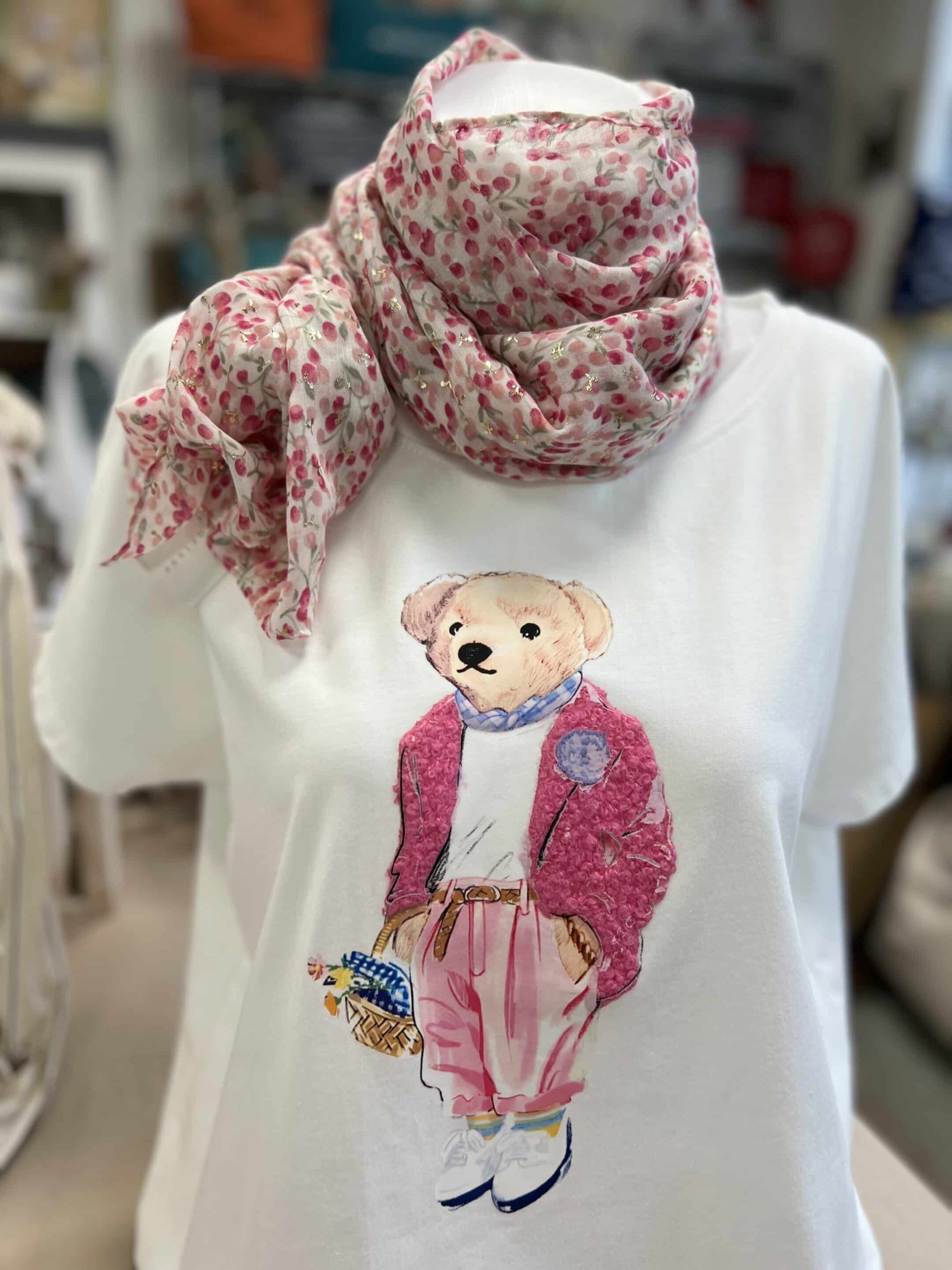 T-shirt blanc rose T40/44 – Image 5