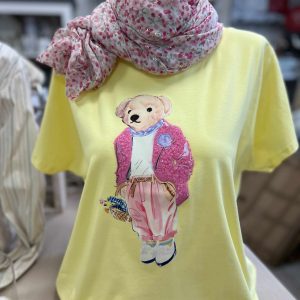 T-shirt  jaune rose T40/44