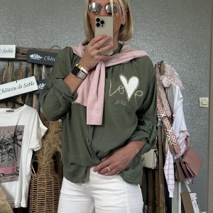 Chemise Love kaki