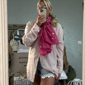 Écharpe star rose