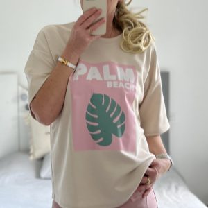 T-shirt Palm Beach beige