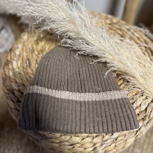 Bonnet taupe lurex