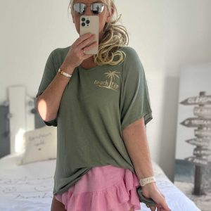 T-shirt Beach Life kaki T40/46