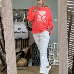 Pantalon blanc étoile