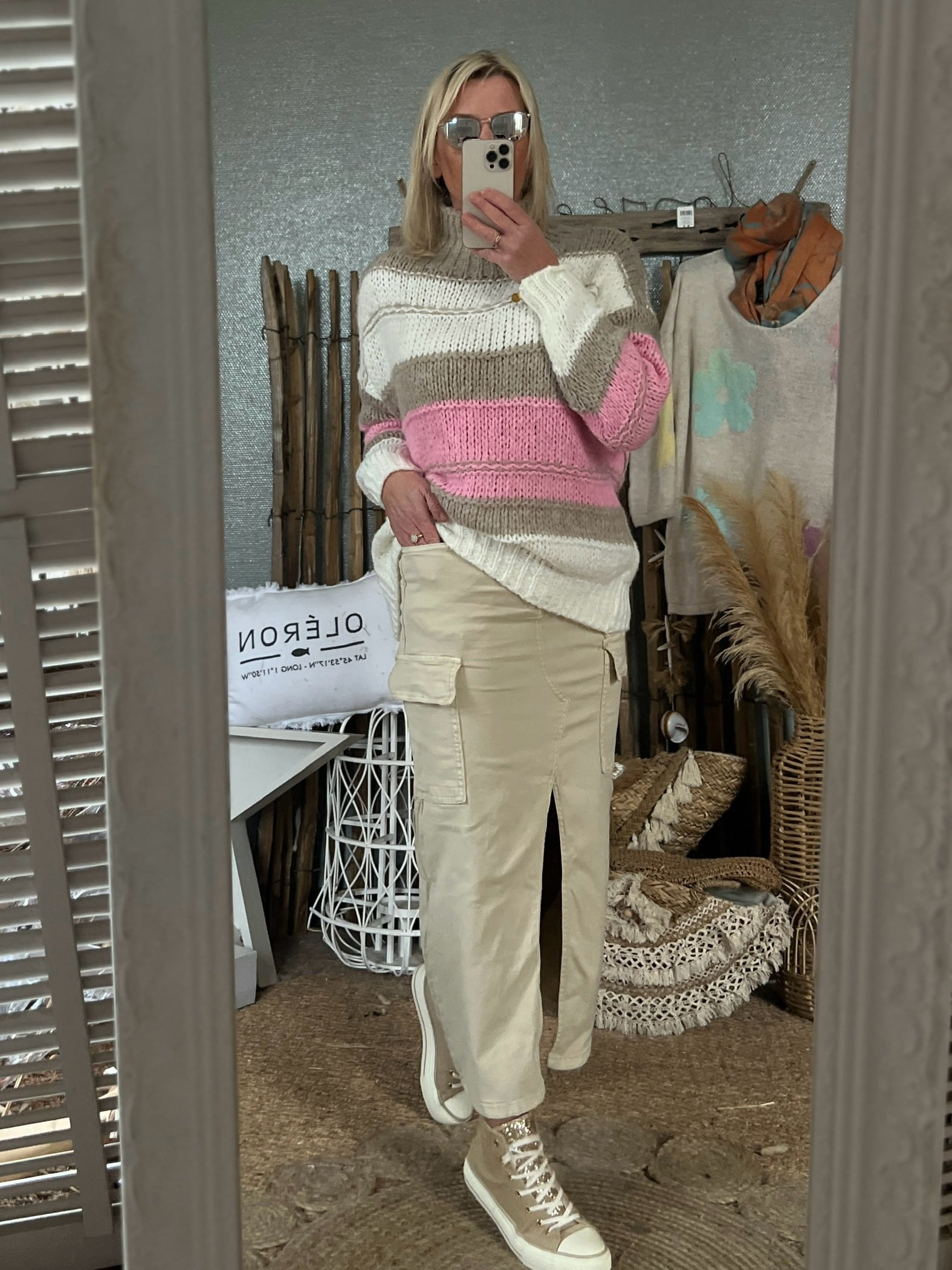 Jupe cargo beige – Image 2