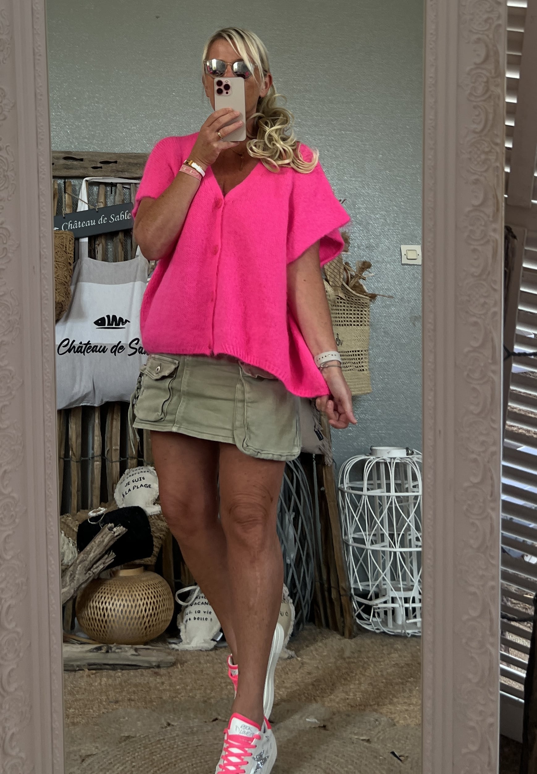 Gilet Ciao rose fluo lurex 36/48 – Image 2