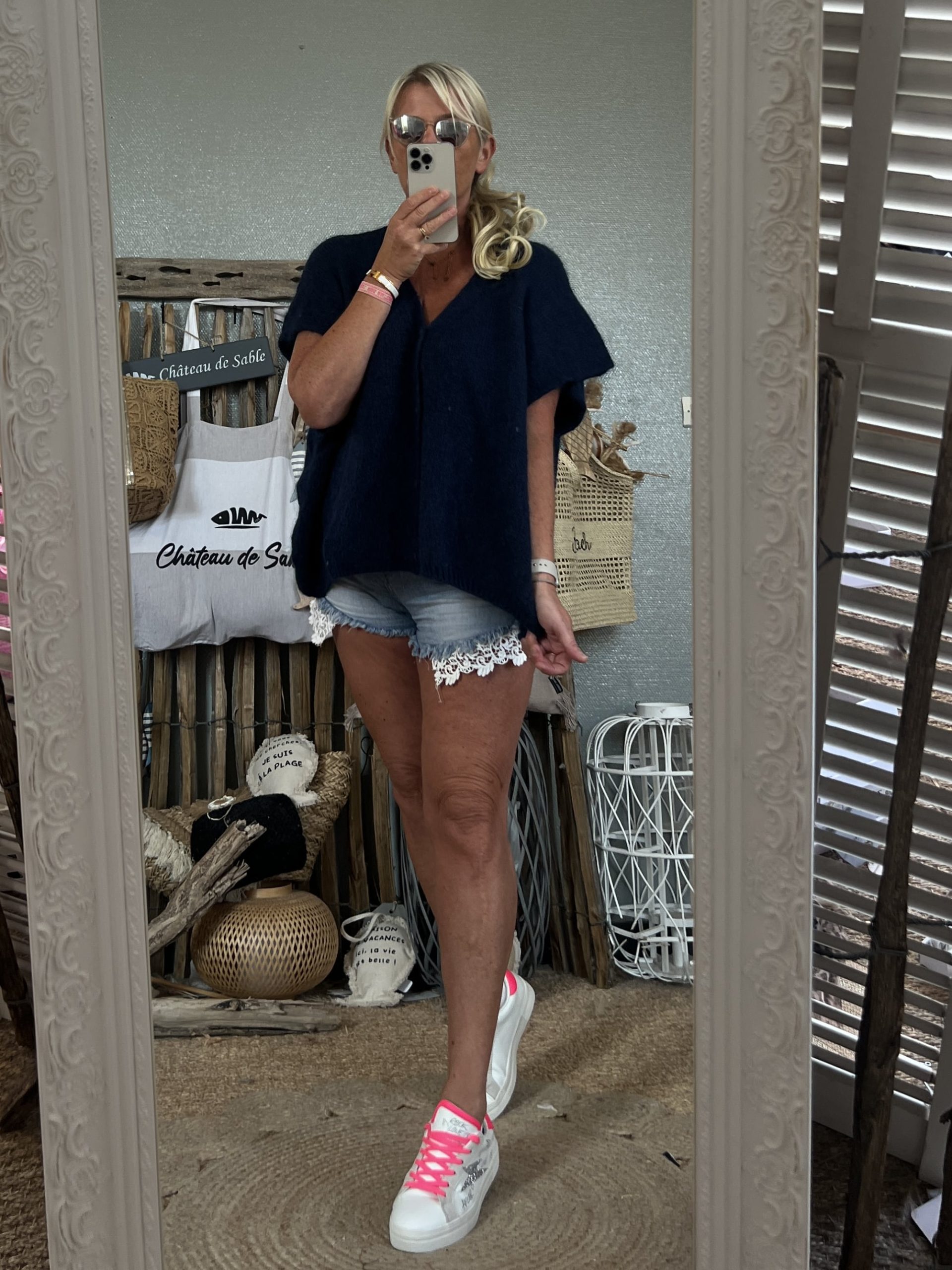 Gilet marine fluo lurex 36/48 – Image 3