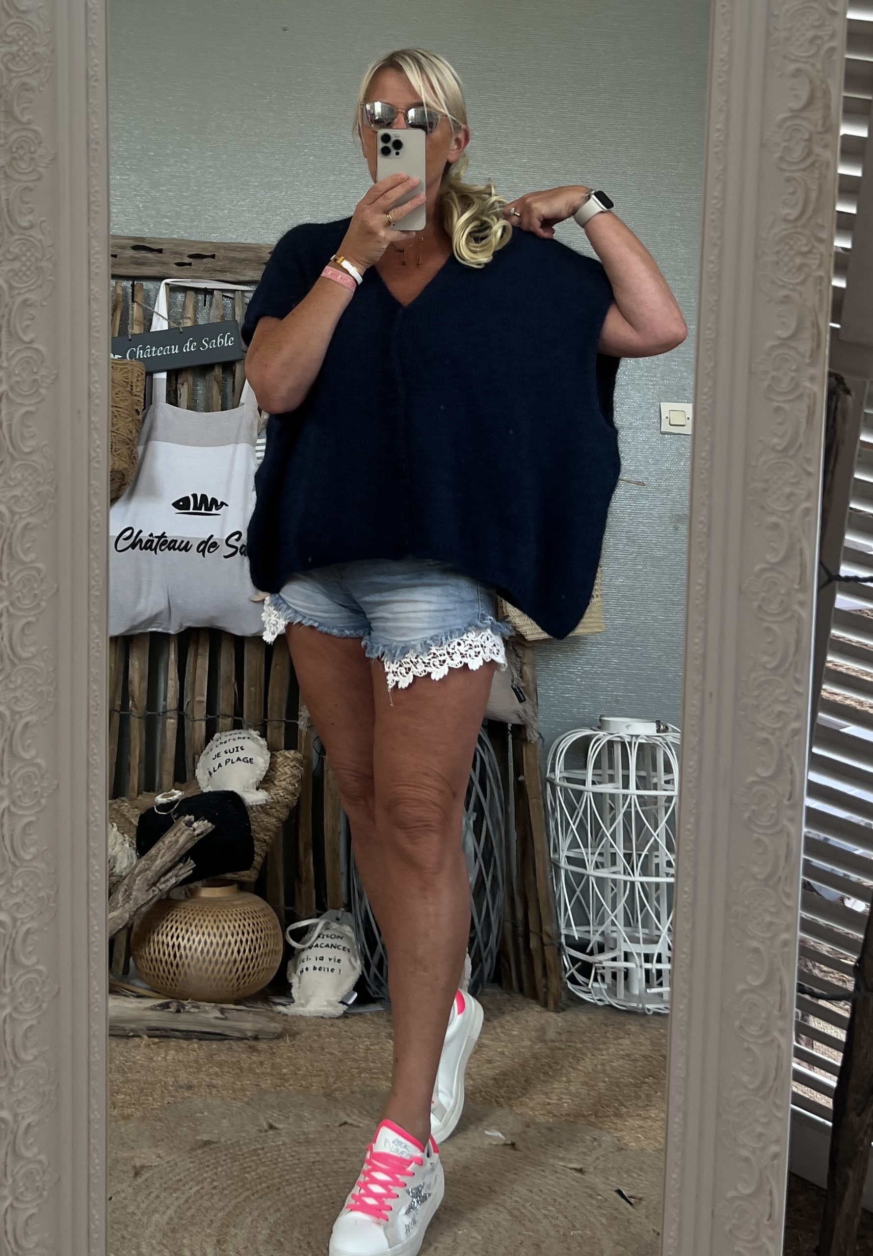 Gilet marine fluo lurex 36/48 – Image 4