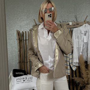 Blouson beige or réversible
