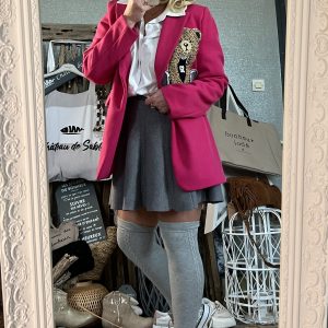 Blazer chevrons fushia