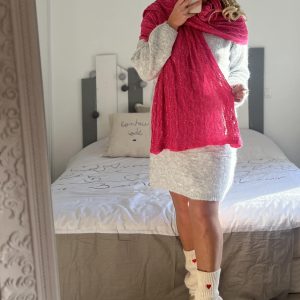 Echarpe ajourée lurex