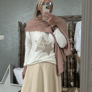 Châle CDS rose poudré