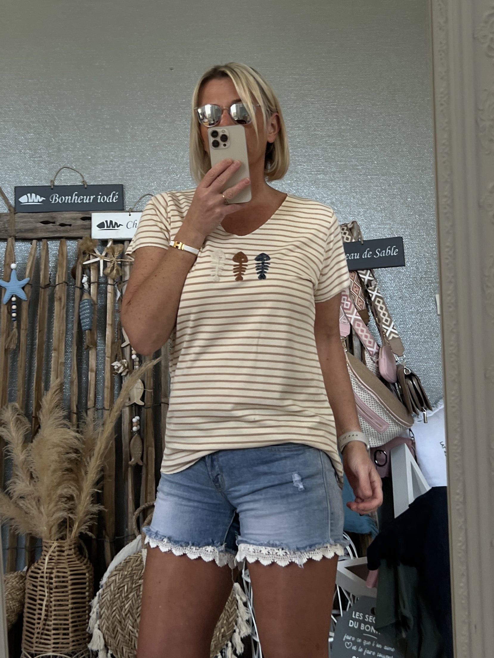 Marinière trio beige