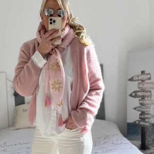 Gilet baby alpaga rose