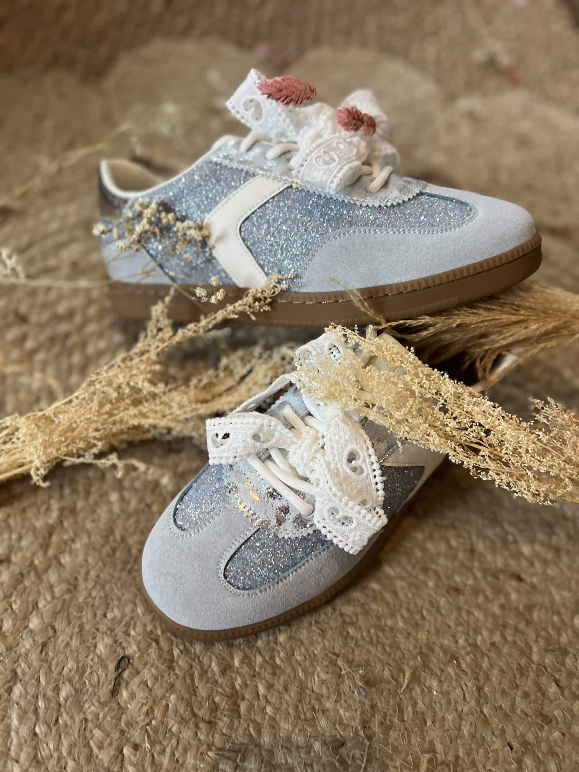 Basket CDS bleu dentelle – Image 7