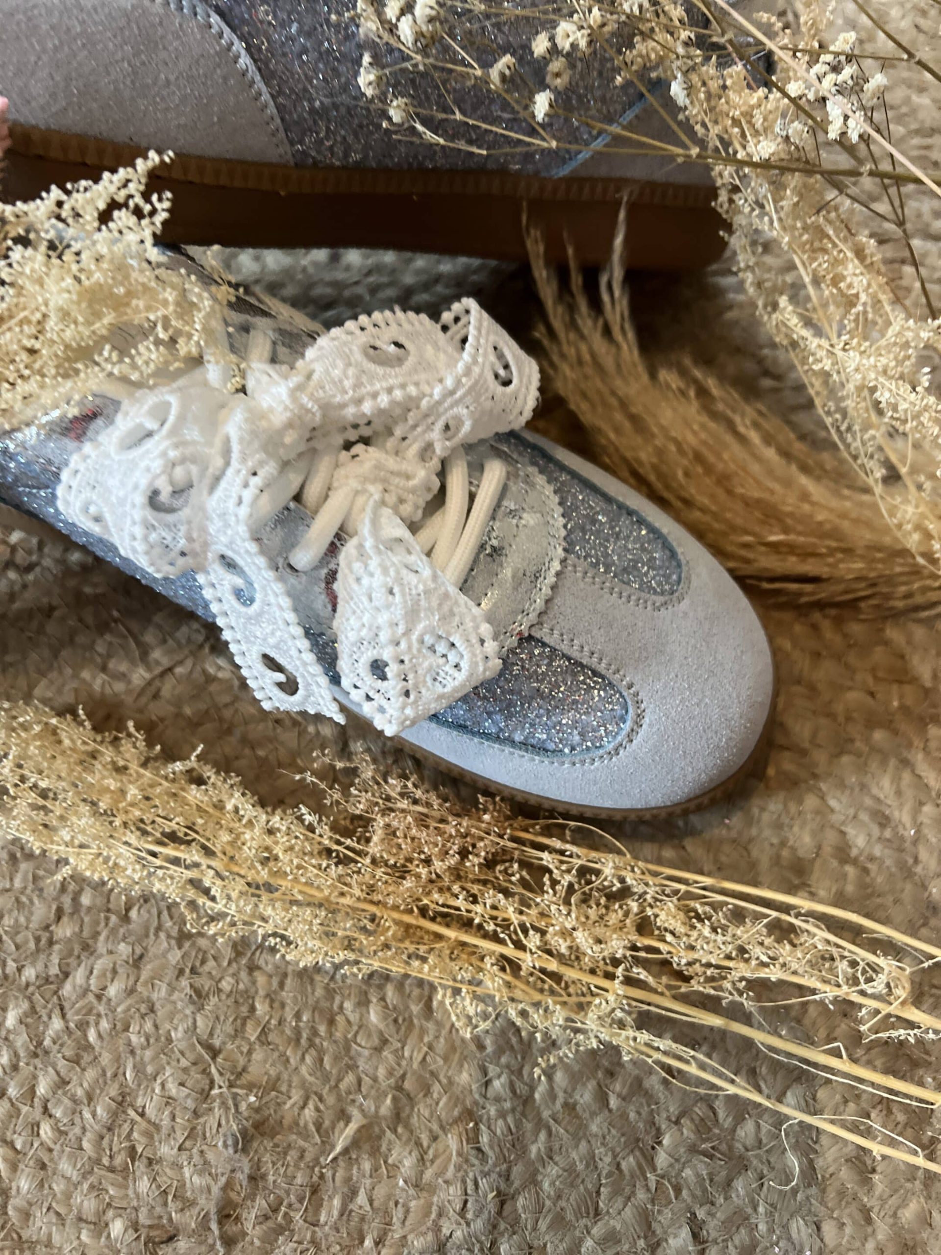 Basket CDS bleu dentelle – Image 4