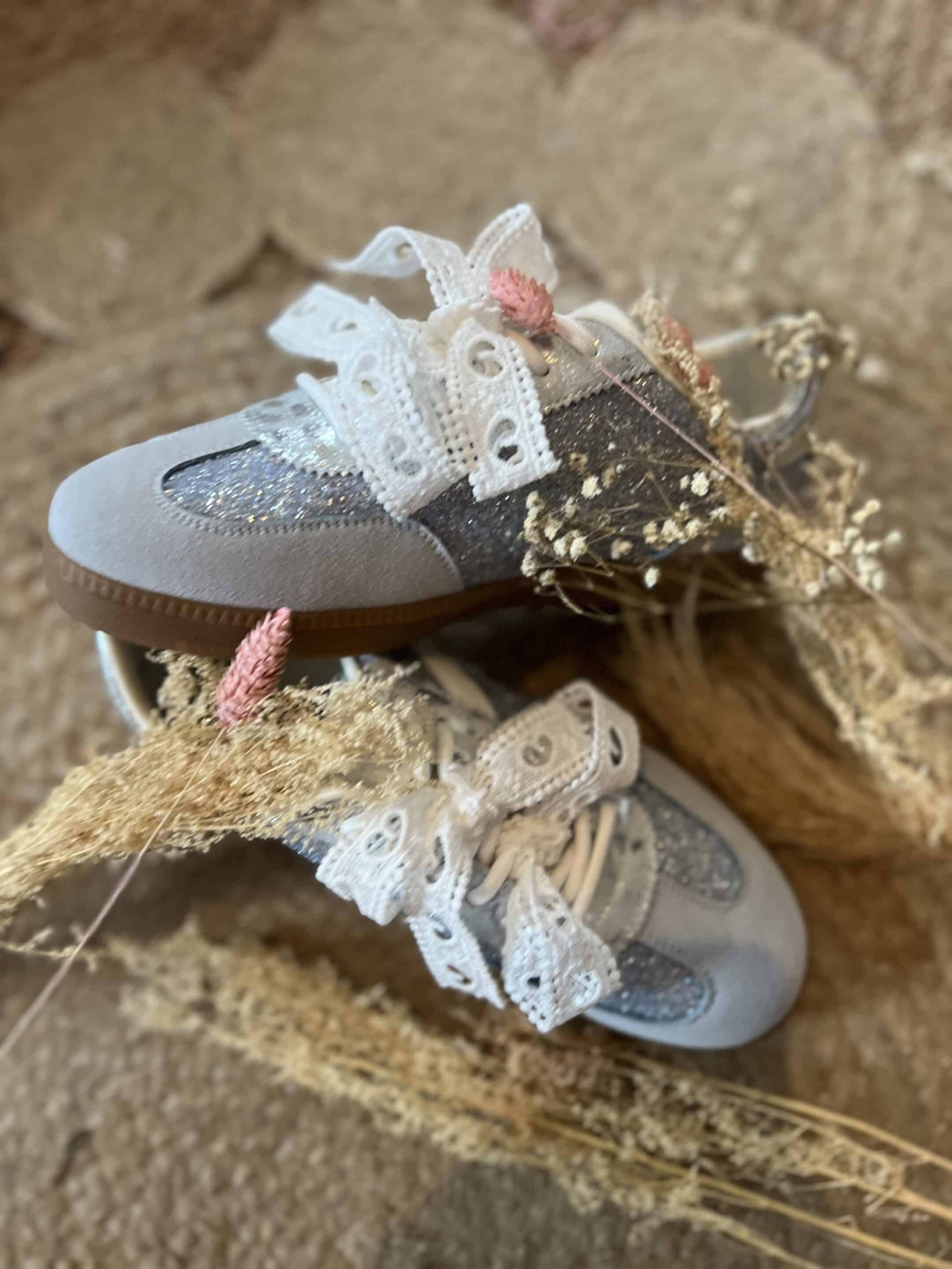 Basket CDS bleu dentelle – Image 3