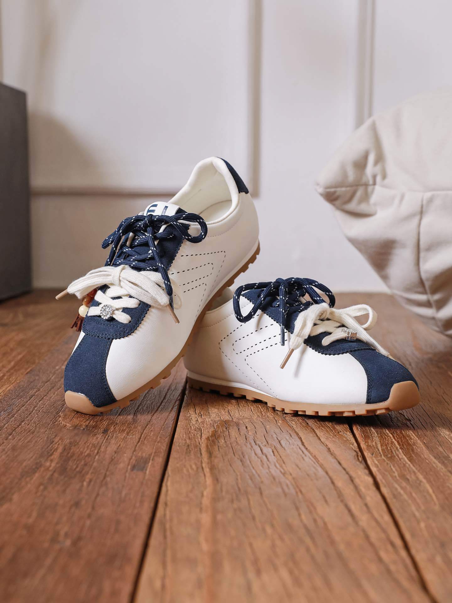 Basket CDS marine double lacets