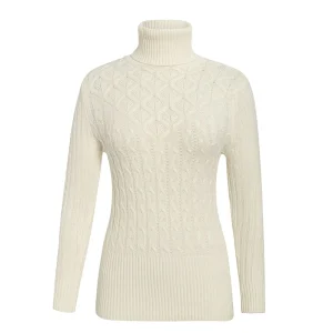 Pull Blanc Col Roulé Femme