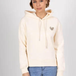 Sweat à capuche imprimé cœur léopard