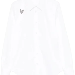 ALEXANDER MCQUEEN : chemise en popeline à détail de boucle blanche
