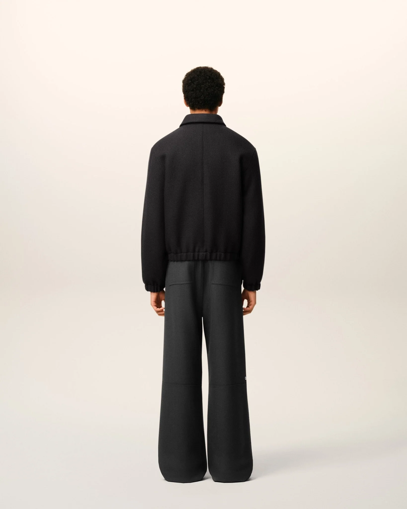 AMI - Blouson noir zippé ami de cœur en coton – Image 6