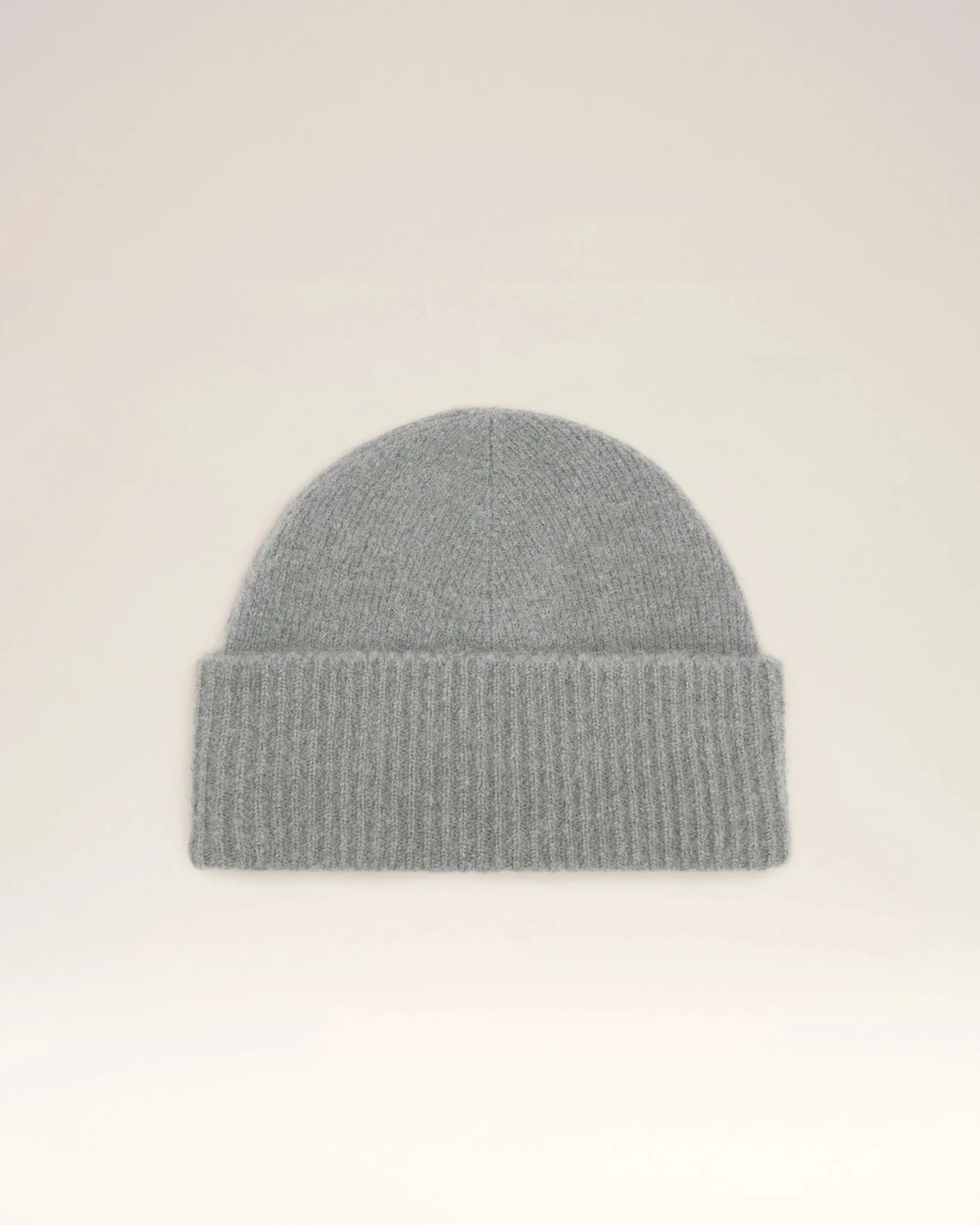 AMI - Bonnet Gris Ami De Cœur En Alpaga Rayé – Image 4