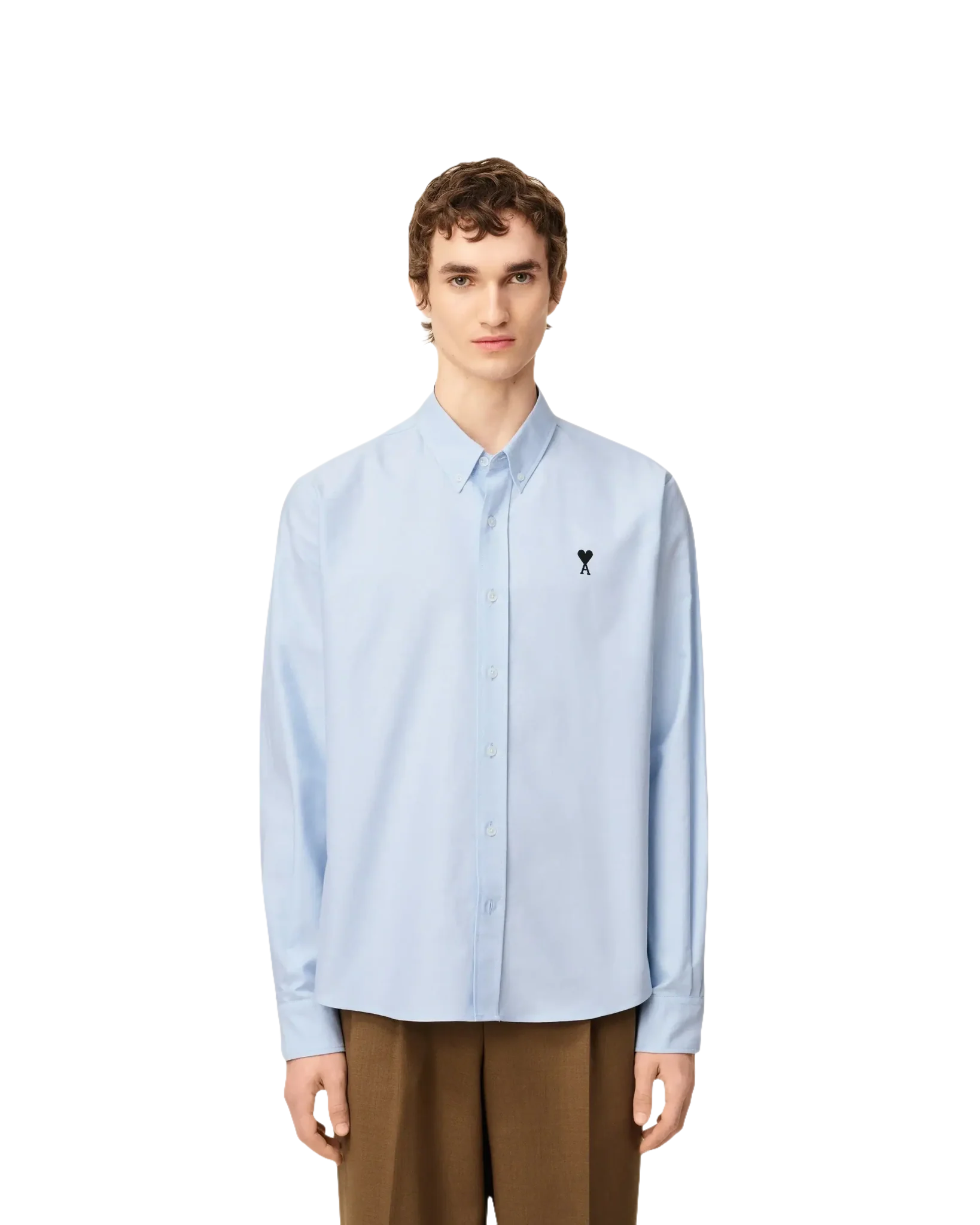 AMI - Chemise bleu en coton Bleu Ciel – Image 4