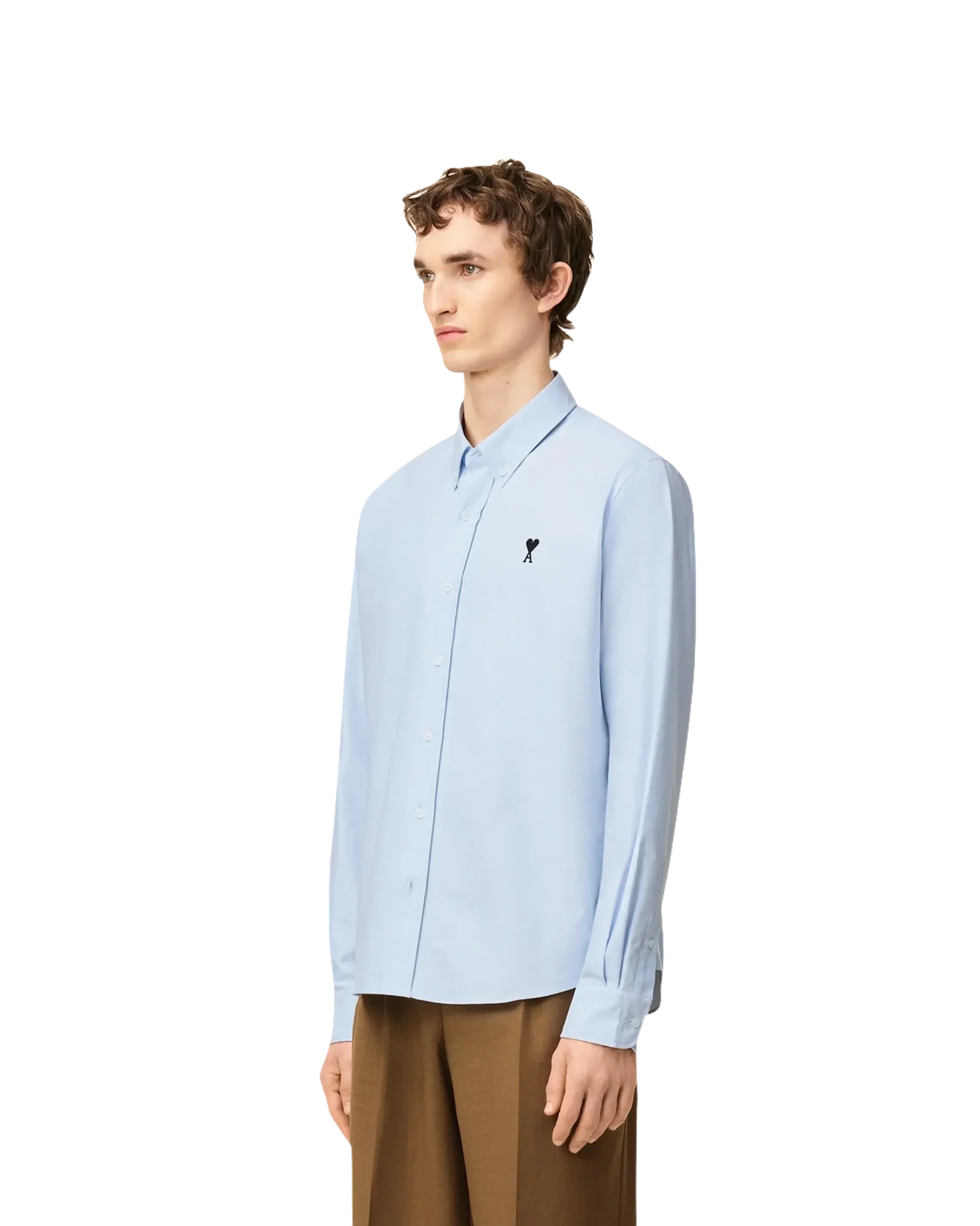 AMI - Chemise bleu en coton Bleu Ciel – Image 6