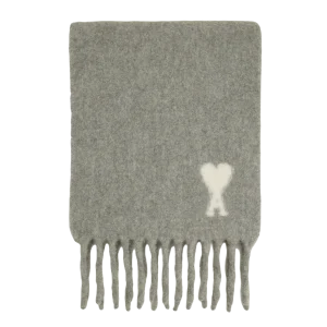 AMI - Écharpe grise ami de cœur en alpaga