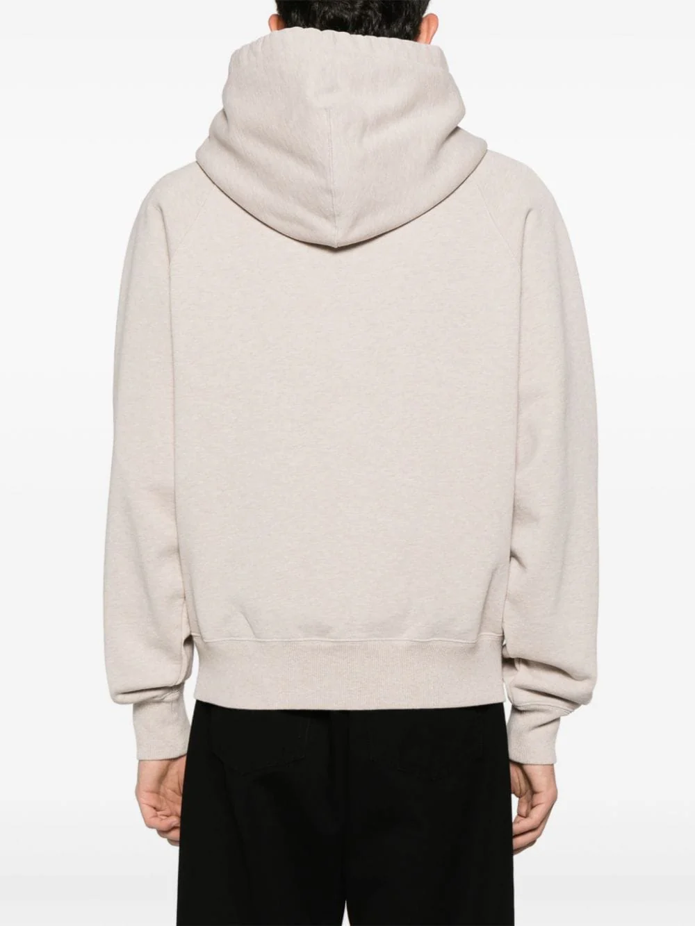 Ami hoodie Ami de Coeur à fermeture zippée beige chiné – Image 4