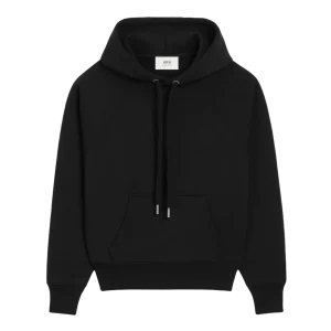 AMI - Hoodie noir ami de cœur en coton