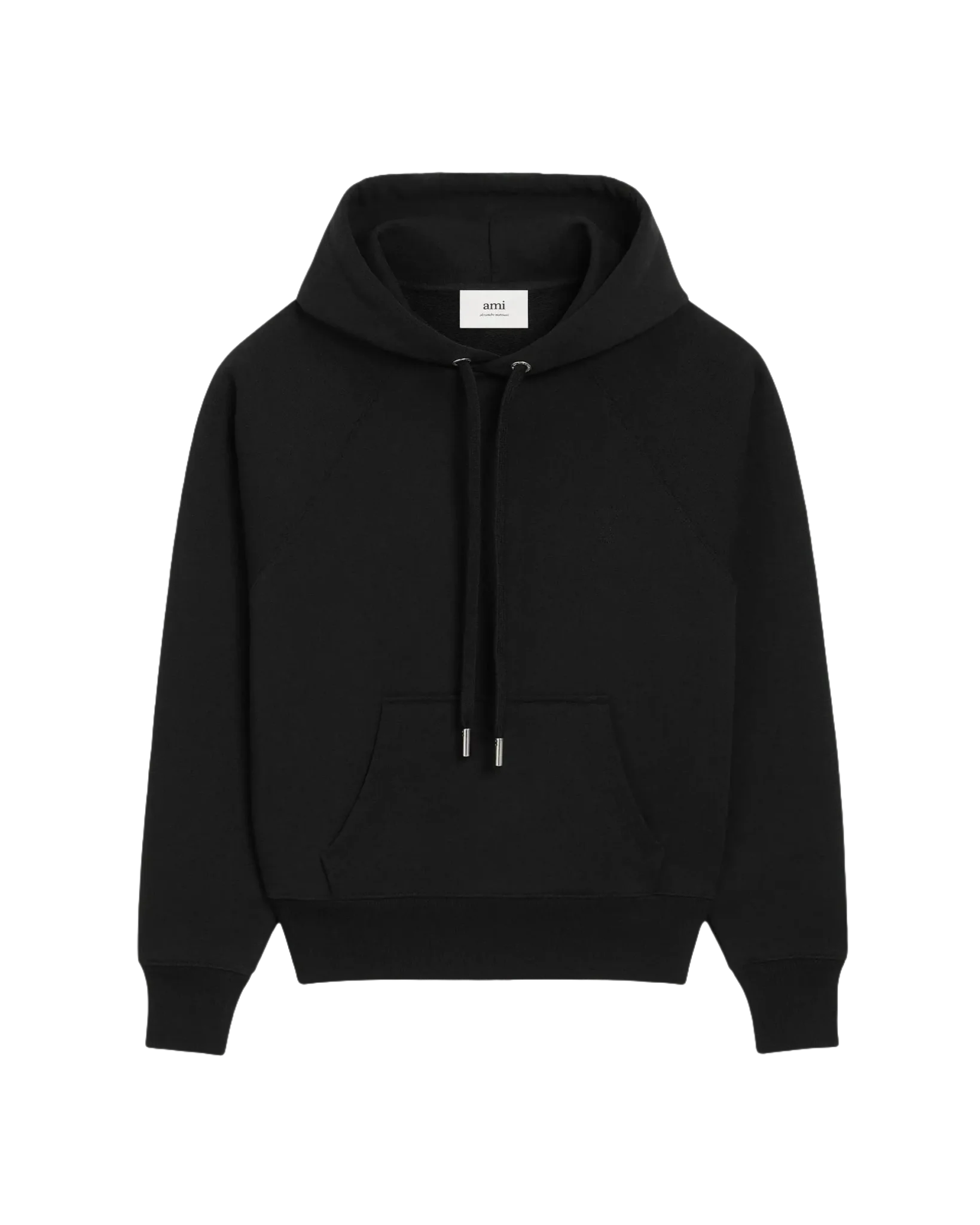 AMI - Hoodie noir ami de cœur en coton