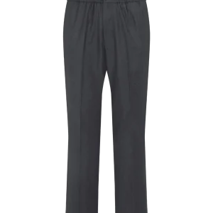 AMI - Pantalon taille élastiquée gris en laine