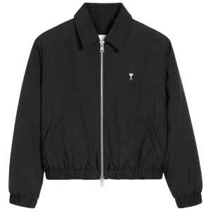 Ami Paris - Blouson Ami de Coeur à fermeture zippée Noir