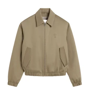 AMI PARIS - BLOUSON ZIPPÉ AMI DE COEUR EN COTON Beige