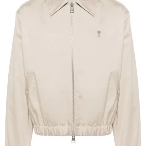 Ami Paris - Blouson zippé beige