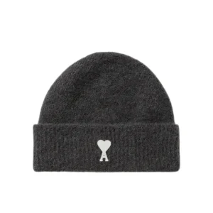 Ami Paris - Bonnet alpaga gris foncé