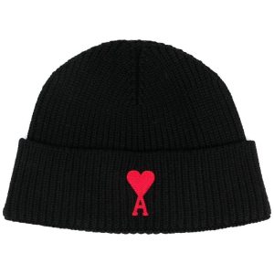 AMI Paris - Bonnet en maille - Noir