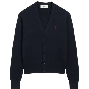 AMI PARIS - Cardigan Ami de Coeur Bleu marine
