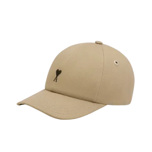 AMI PARIS - Casquette Ami de Cœur en Coton Beige taupe