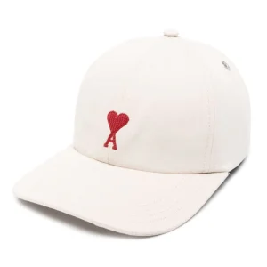 AMI Paris - Casquette Craie brodée Ami de Coeur