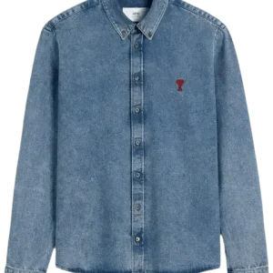 AMI PARIS - chemise Ami de Coeur denim bleu