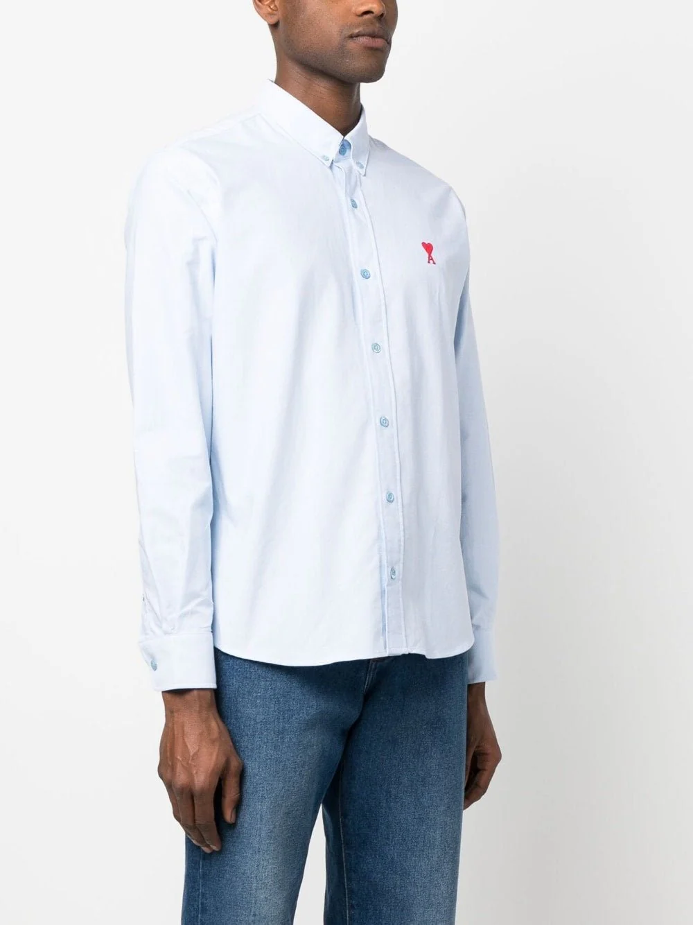 AMI Paris - Chemise bleu Ami de Coeur – Image 4