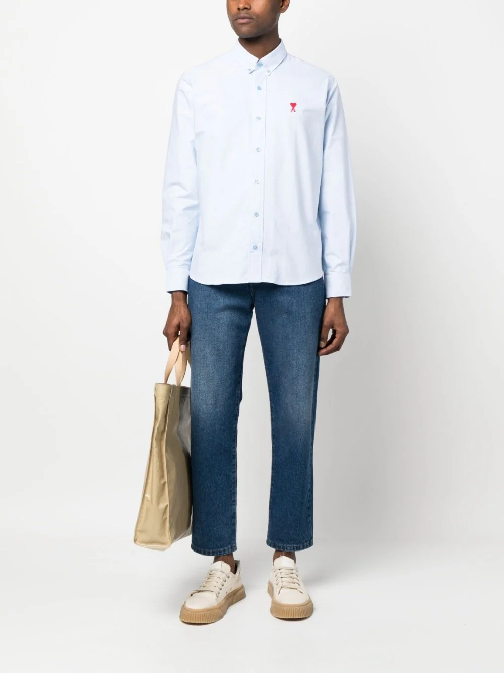 AMI Paris - Chemise bleu Ami de Coeur – Image 3