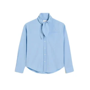 Ami Paris - Chemise col foulard bleu cachemire