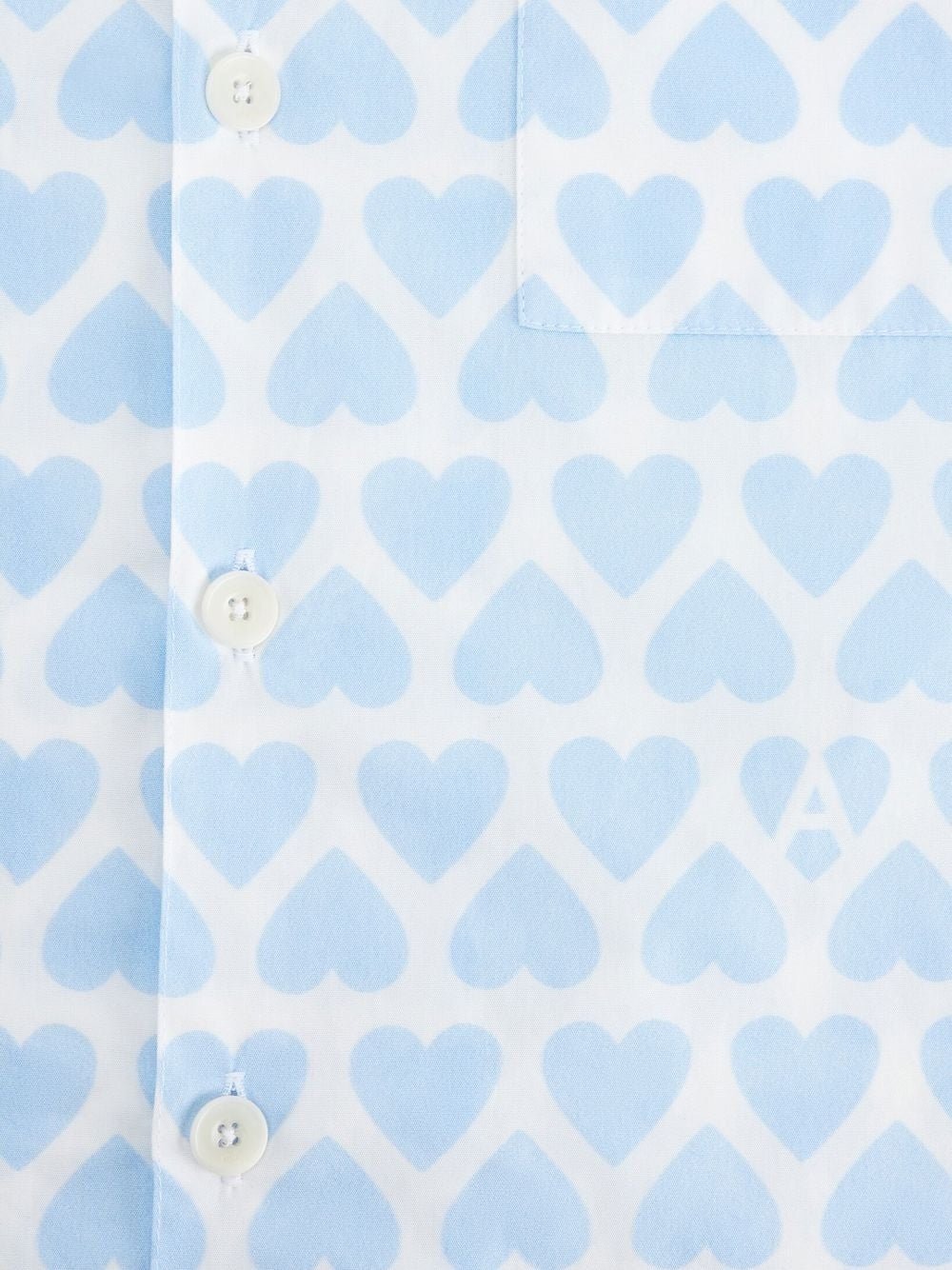 AMI Paris - Chemisette bleu à imprimé coeur – Image 6