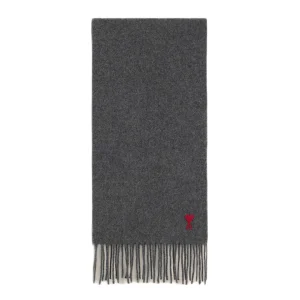 Ami Paris - Écharpe en laine gris fonce
