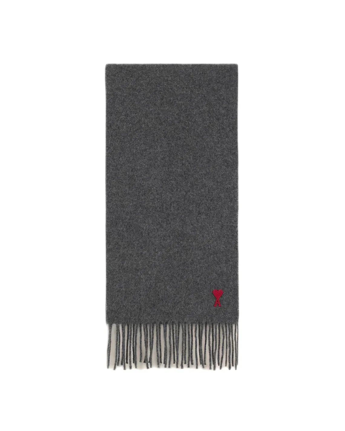 Ami Paris - Écharpe en laine gris fonce – Image 2